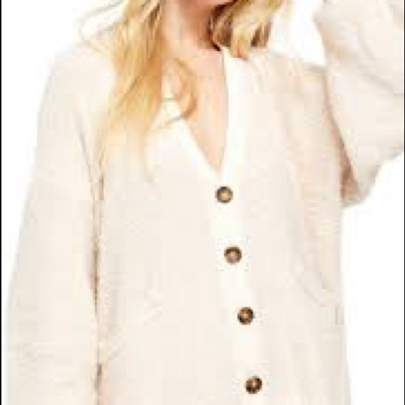 Free people oversized cardigan cream oversized - Picture 7 of 11
